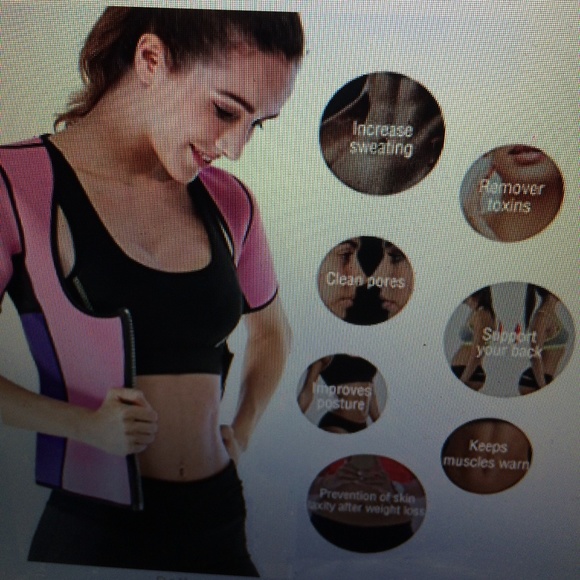 NWOT Women Neoprene Sauna Vest Weight Loss Body Shaper Waist Trainer with Zipper - Picture 2 of 6